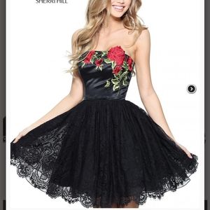 Strapless Black Sherri Hill dress